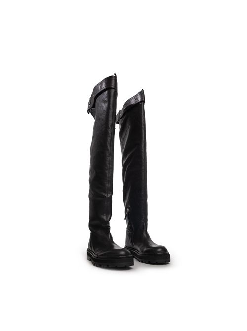 Stivali Roundshape overknee in pelle Patrizia Pepe | 8Y0142 L005FB30